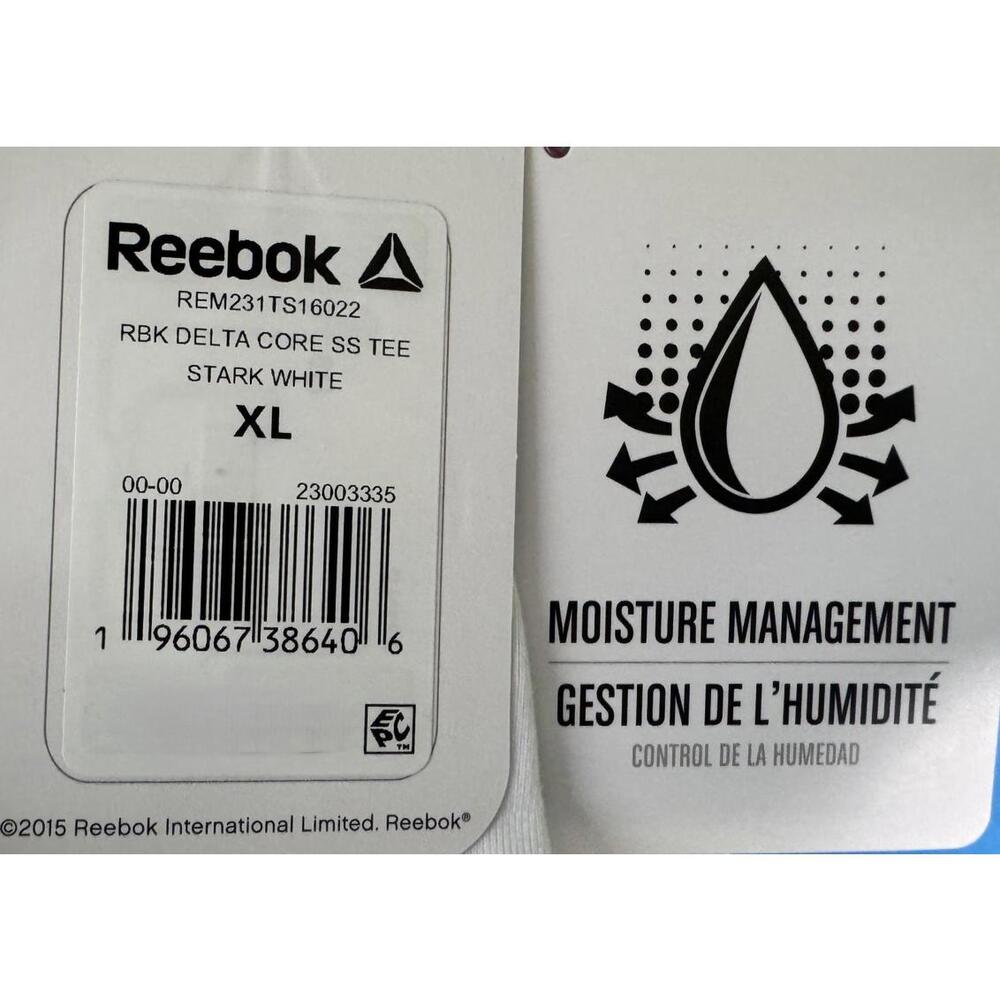 Reebok White Delta Core Logo Tee T Shirt Short Sleeve Men's XL NEW NWT!! - Picture 6 of 6